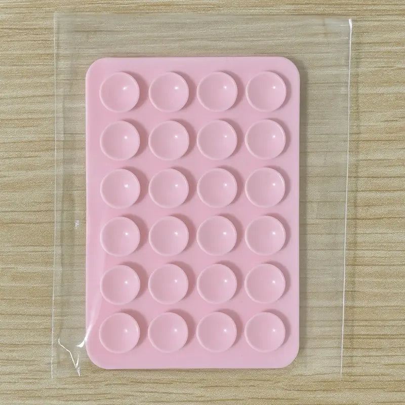 Silicone Phone Sticky Grip, Suction Phone Case Mount for Iphone and Android, Hands-Free Sticky Cell Phone Grip, Mobile Fidget Mirror Holder for Selfies and Videos