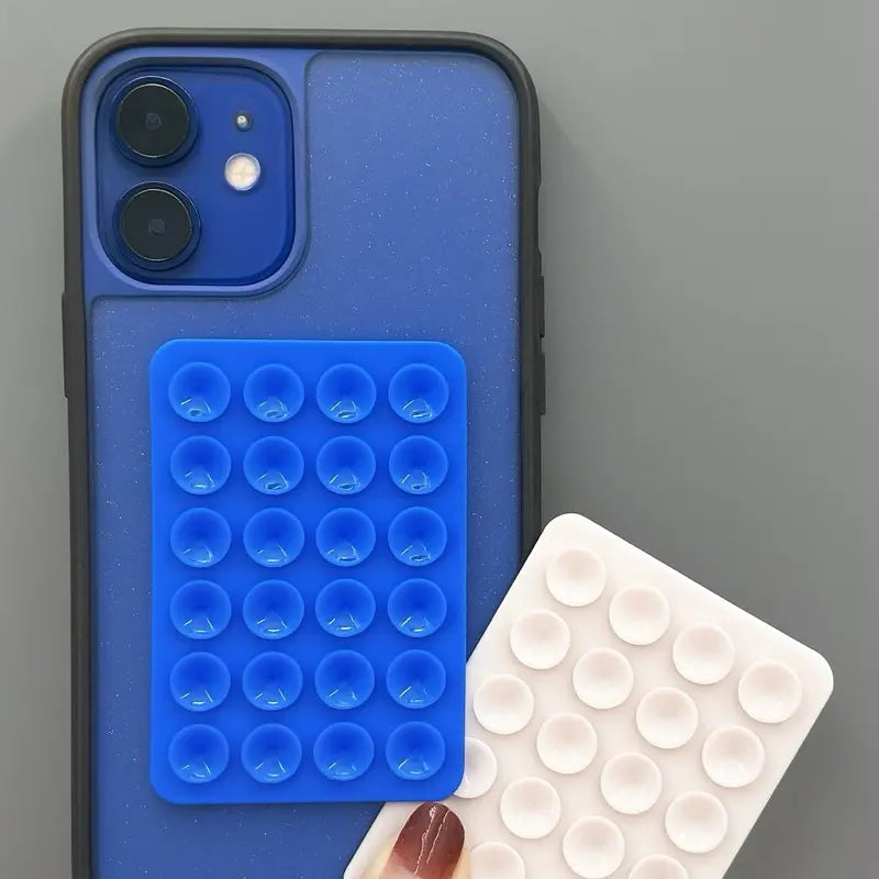 Silicone Phone Sticky Grip, Suction Phone Case Mount for Iphone and Android, Hands-Free Sticky Cell Phone Grip, Mobile Fidget Mirror Holder for Selfies and Videos