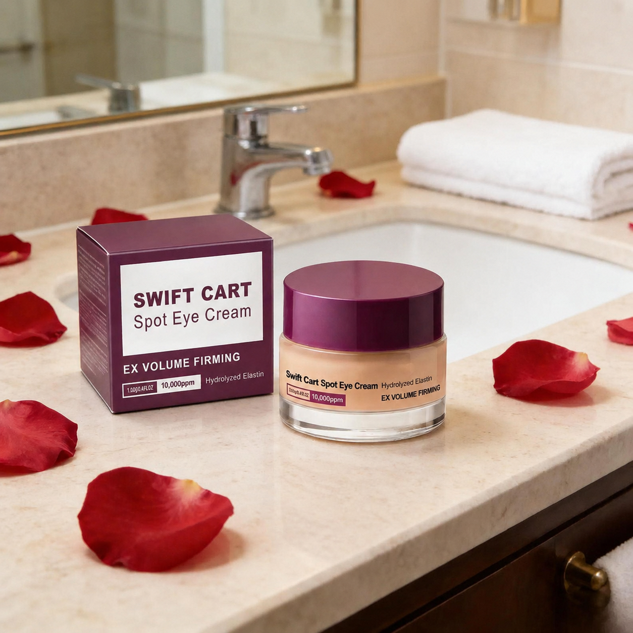 Swift cart Dark Spot Eye Cream Instant Firm Eye Bag Remover Tighten Skin Brightening Hydrolyzed Elastin Anti-Wrinkle Eye Cream 15G